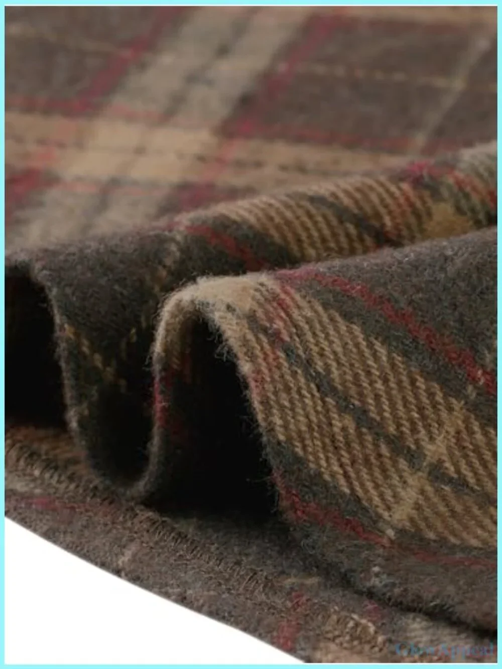 Vintage Tartan Plaid A-Line Skirt with Elastic Waist